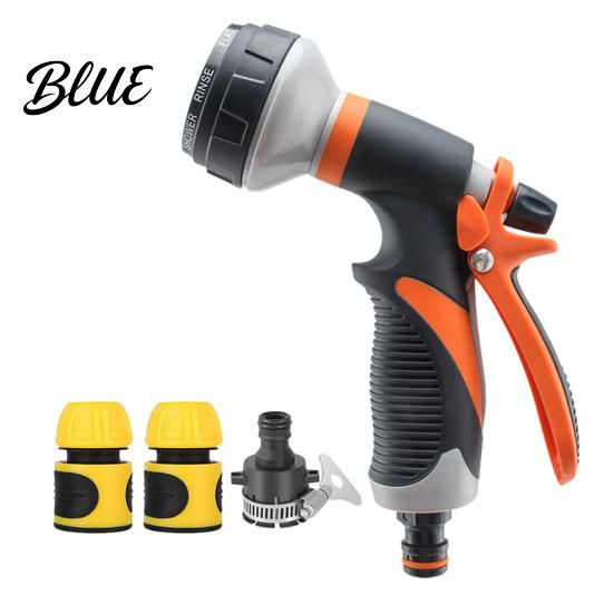 Garden Hose Nozzle Nozzle High Pressure Heavy Duty Hand Strong Spray Water Sprayer Adjustable for Plants Watering Car Washing Sidewalk Cleaning