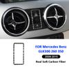 Carbon Fiber Car Warning Light Emergency Light Button Trim Frame Decoration Sticker For Mercedes Benz GLK 300 260 350 2008-2015