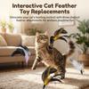 Cat Feathers Teaser Wand Replacement Heads Extendable Design for Pet Entertainment