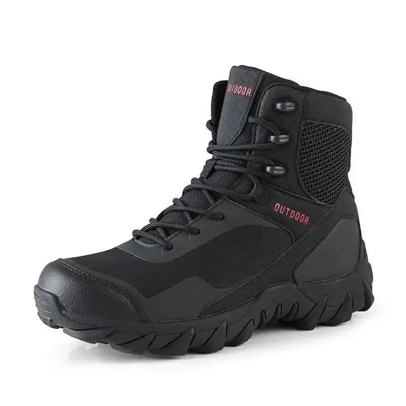 High-End Motorradstiefel Taktische Outdoor-Sportarten Wandern Camping Unisex Erwachsene Herrenstiefel Sicherheitsschuhe Stiefel für Herren Plateaustiefel