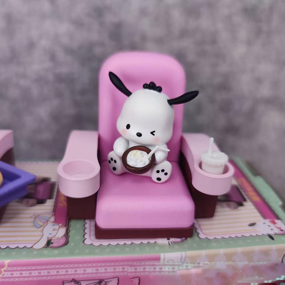 Sanrio Theatre Cinema Hello Kitty 6Cm Kawaii Toy Figure Cartoon Anime Series Decorations Action Figurines Japanese Toy Cute Gift