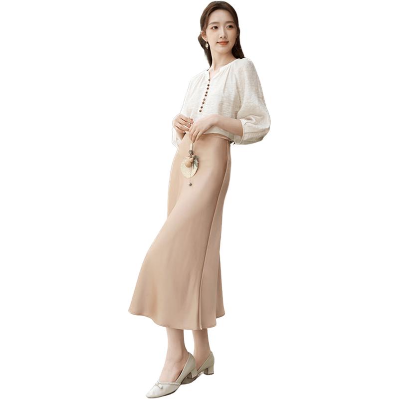 Xiangying Women s New Chinese Style V-Neck Blouse M
