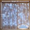 Nowe 2024 Kurtyna Fairy Lights Navidad LED Garland Wesołych Świąt Wisiorek Dekoracja Ślubna na Festoon Chambre Prezent Drop Ornam