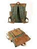 Retro Canvas & Leather Waterproof Unisex Backpack