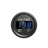 Car Voltmeter Digital LED Display Mini Round Voltage Battery Volt Tester Gauge Meter for Motorcycle Boat Marine Truck ATV UTV