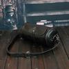 Korean Retro Crazy Horse Leather Men's Shoulder Messenger Bag - Trendy Cylindrical Design
