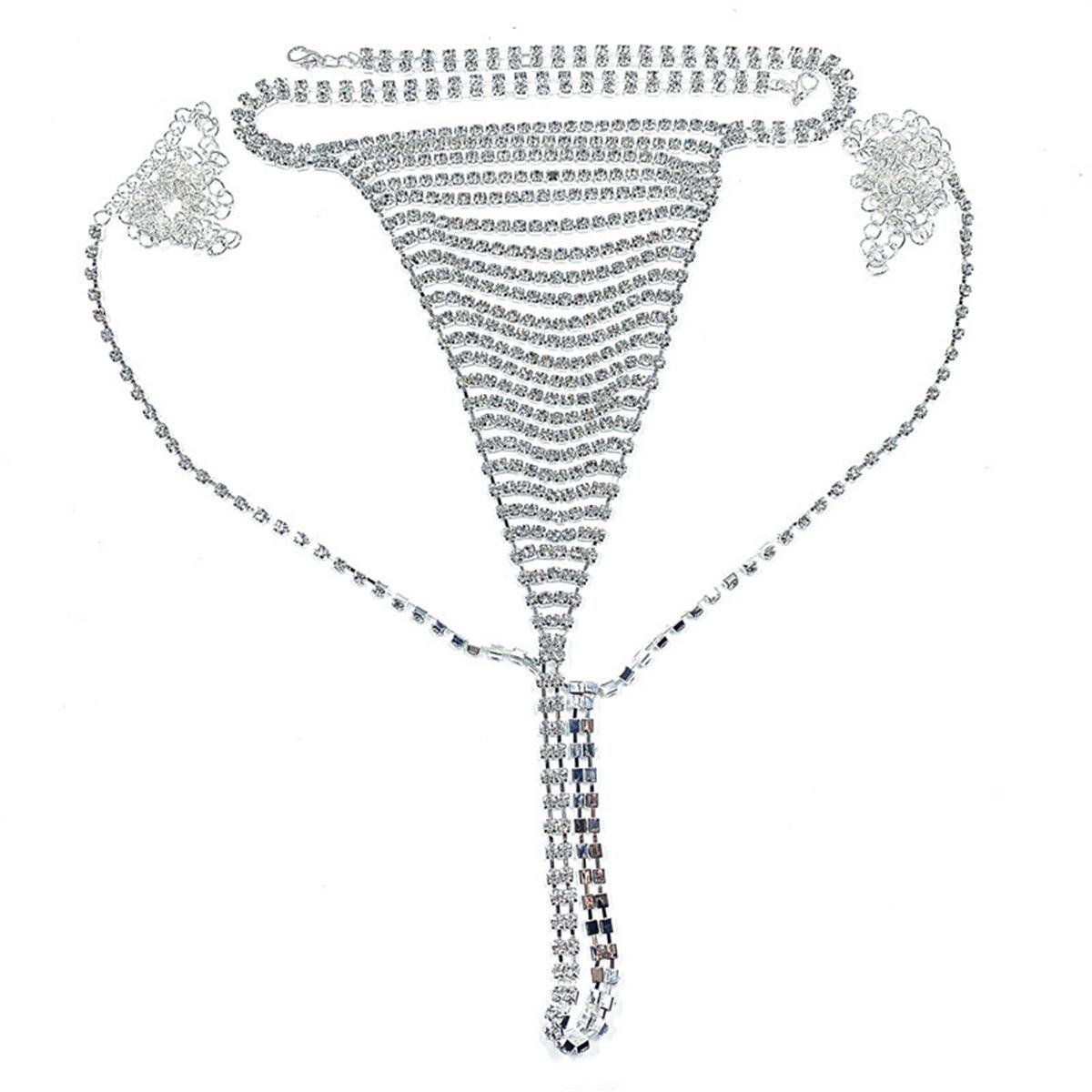 

European And American Accessories Multi-Layer Rhinestone Body Chain Bra Underwear Nightclub Flash Diamond Sexy Luxury Bikini Set