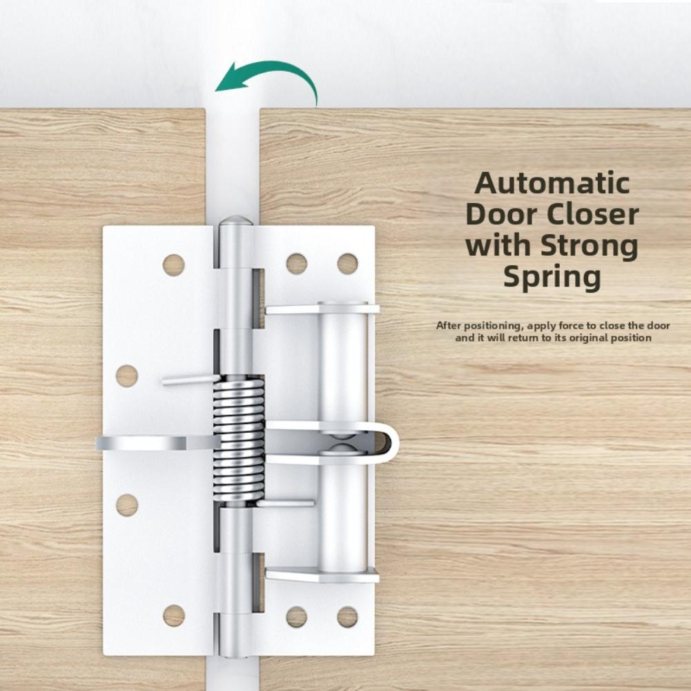 4 Inch Self-Closing Spring Door Hinges Automatic Closing Hinges For Invisible Doors Buffer Hinge Closing Spring Hinges