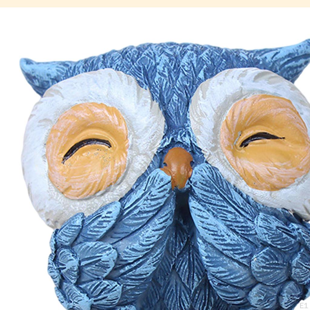 Owl Statue Decor Animal Small Figurines for Home Decor, Office Desk Ornament, Book Shelf Decoration,