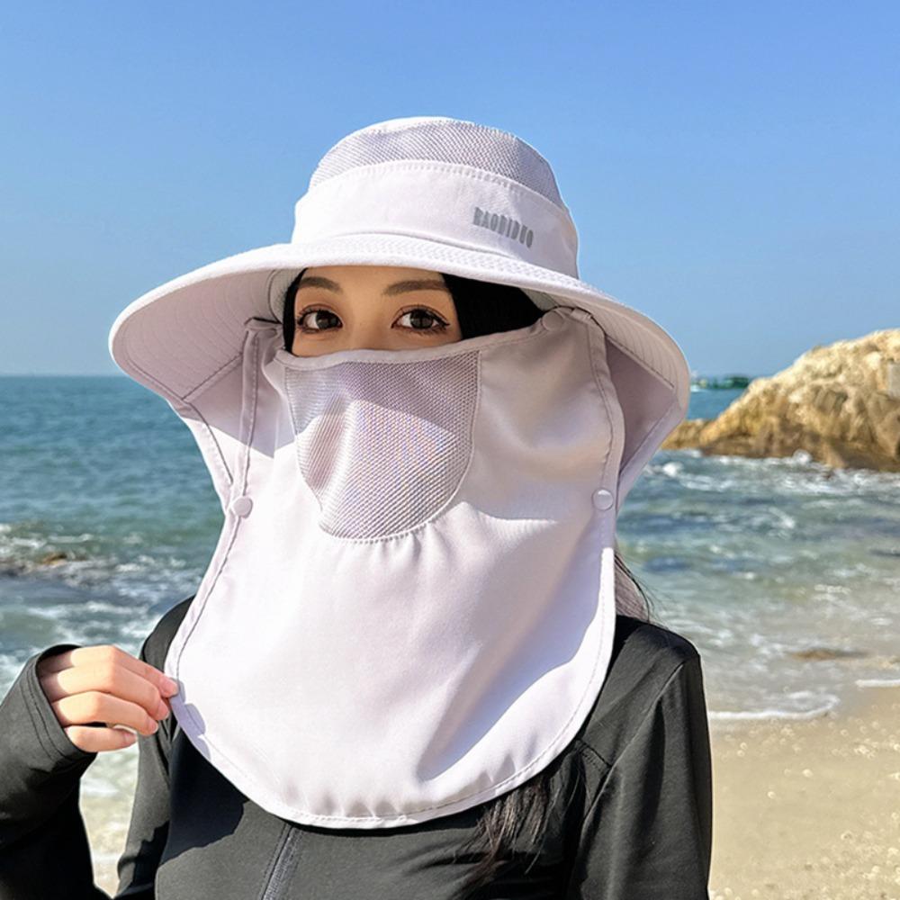 Face Mask Women Sun Hat Neckline Mask Tea Picking Hat Farm Work Cap Cover Face Cap  Farm Work