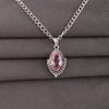Morganite Gemstone Silver Elegant Pendant 1.4" , 925 Sterling Silver Handcrafted Jewelry For Gift APP-4-14