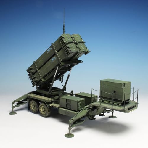 PLATZ Dragon 1/35 Scale American MIM-104F Patriot SAM PAC-3 M901 Launcher with Etched Parts, Plastic Model Kit, BL3563SP (Military Vehicle)