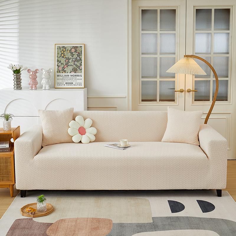1pc Jacquard Elastic Sofa Slipcover Adjustable Non-slip Stretch Sofa Cover Home Living Room Sofa Protector Cover Home Decor