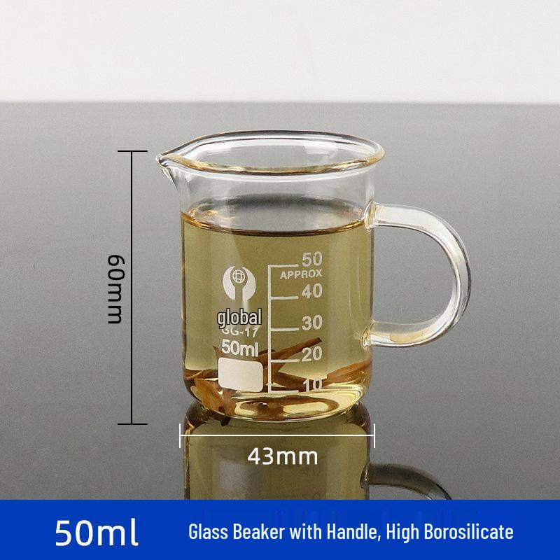 Glass Beaker with Handle - Available in 100ml, 250ml, 500ml, 1000ml, 2000ml Sizes