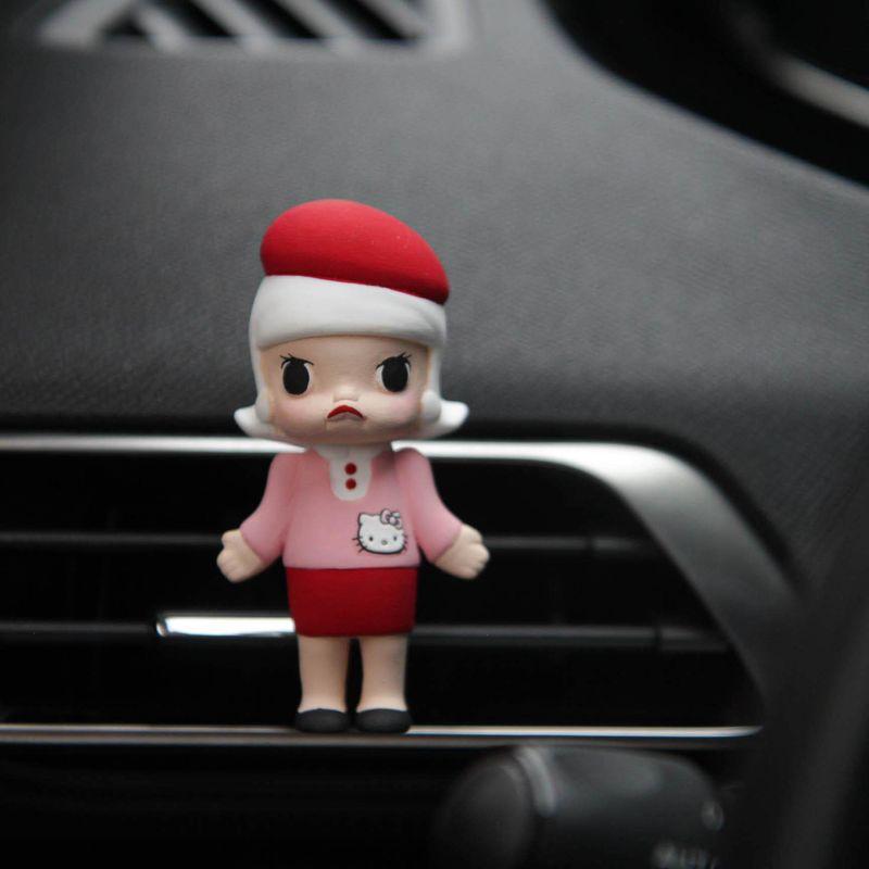 Cute Cartoon Hello Kitty Couple Doll Car Aromatherapy Car Air Conditioner Air Outlet Fragrance Fancy Fragrant Stone