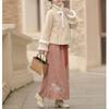 2025 Winter Hanfu Stil Tang Anzug Set: Modernes Damen-Top & Rock-Ensemble