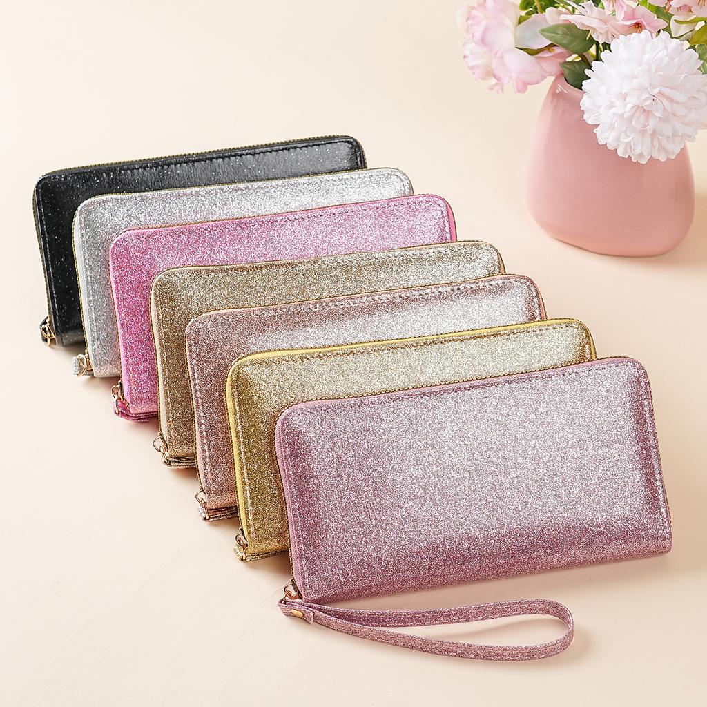 Women Wallets Long Wallet with Beads, Sequins & Glitter - Clutch Purse, Coin Pouch & Card Holder