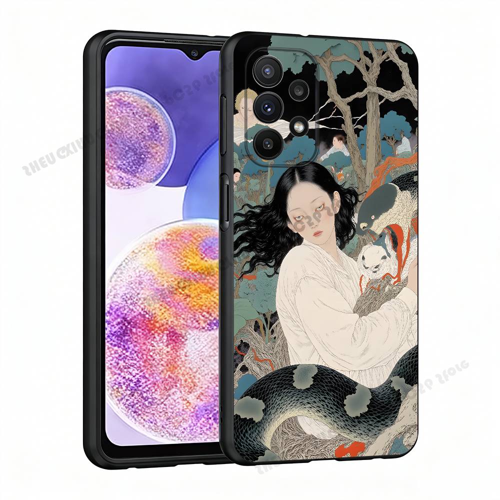 

Ukiyoe Japanese Silicone Protect Case For Samsung A21 31 51 53 20 22 30 32 42 50 70 Cover Samsung A70