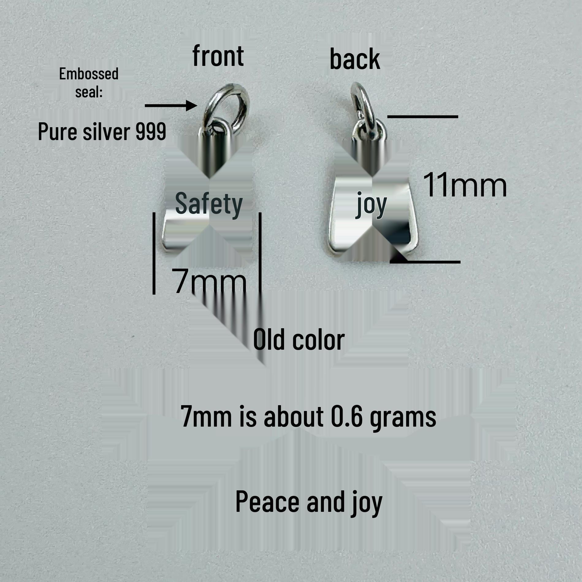 Auspicious 999 Silver Wealth  Fortune Red String Beaded Pendant Pure Silver 999