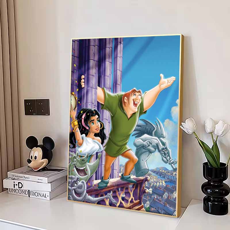 Disney Diamond Painting Complete Set Classic Scene Illustrations of The Hunchback of Notre Dame 5D Diamond Painting Cross Stitch Mosaic Home Decor