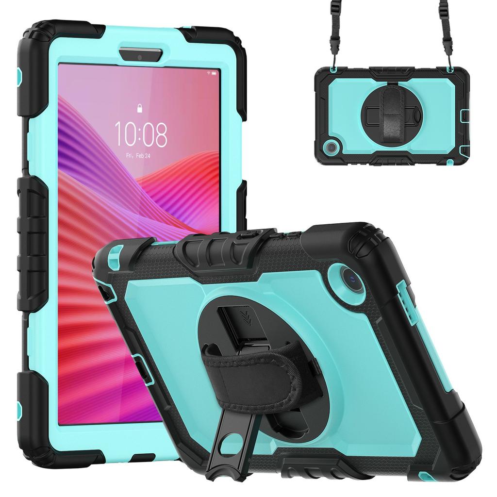 Para Lenovo Tab K9 TB305FU Capa PC+Silicone Capa para Tablet com Película PET e Alça de Ombro