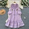Embroidery Formal Luxury Evening Dress Women Spring Autumn V-Neck Crochet Hollow Out Long Sleeve Lace Maxi Dresses Party Dress