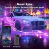 2 Pack Car LED Lights Interior Ambient Lighting Car with Smart APP Control Multicolor Interior LED Lights with Music Mode for T