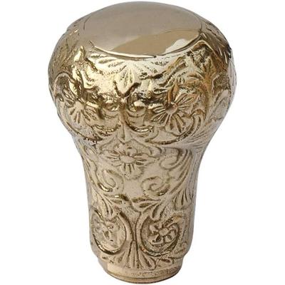 Repliche medievali Manico per bastone da passeggio Canne per bastone da passeggio fatte a mano Forma a pomello in ottone con finitura dorata - Accessori per canne in legno stile vintage