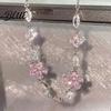 Non-fading Bracelet Women Shiny Rhinestones Inlaid Flower Comfortable Wear Shape
