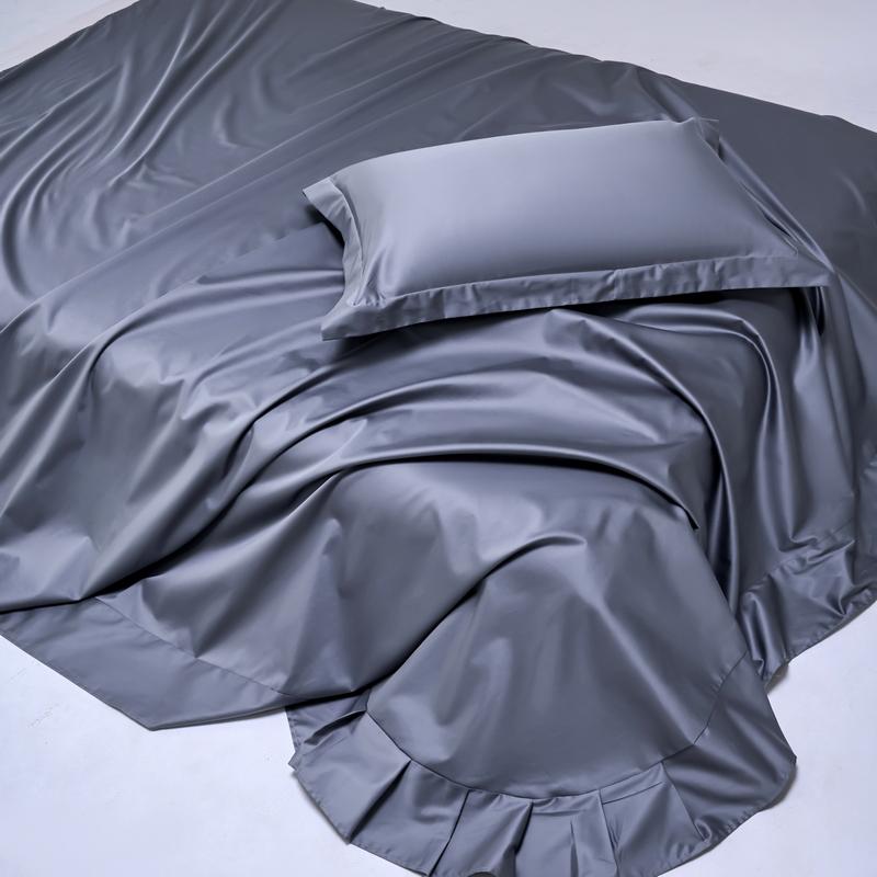 Weiches 100% ägyptische Baumwolle Bettwäscheset, 1000 Fadenzahl 4/6-teiliges Bettwäscheset, Luxuriös seidig Spann- und Bettlaken Kissenbezug