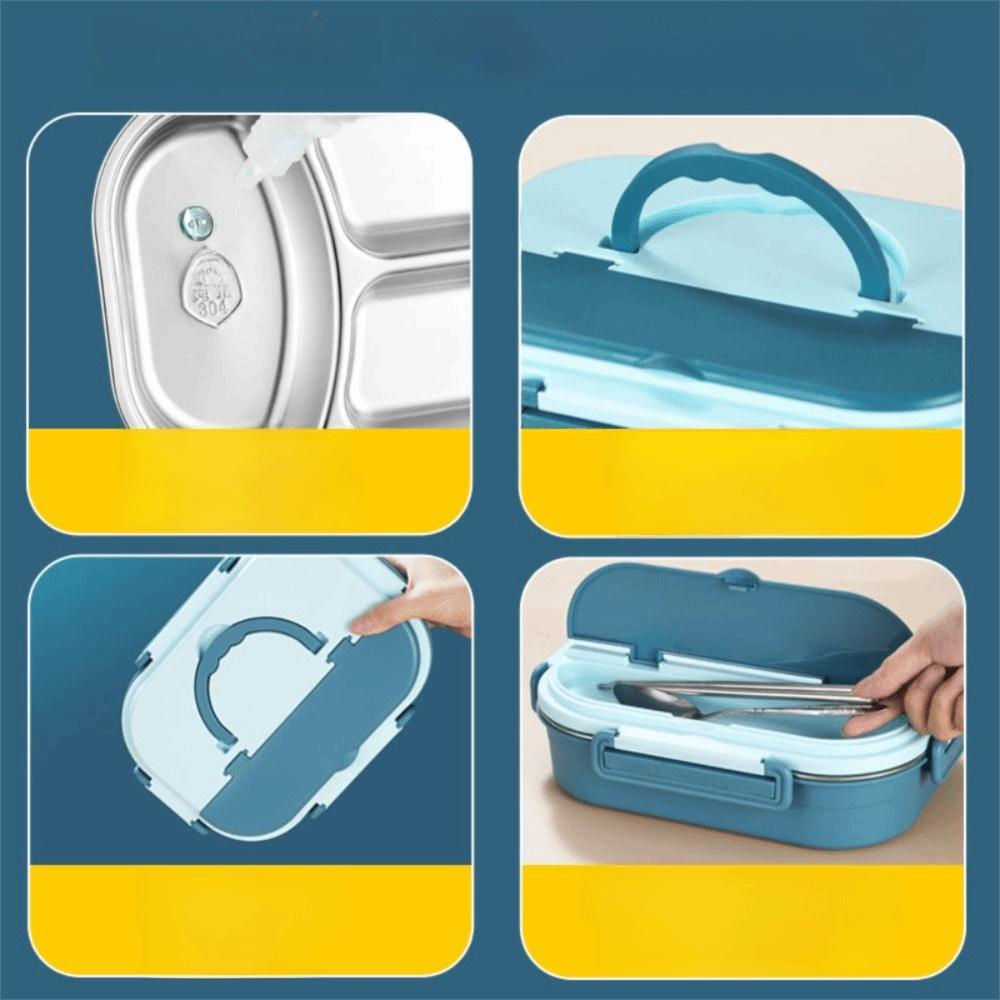 Sealed 4 Compartment Lunch Box Large Capacity Thermal Lunch Box  School