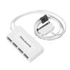 Internal USB HUB Motherboard USB Expansion 4 Ports 9 Pin SATA Power Connection Magnetic Fixation PC Wiring PC Space Saving Design White Pano-mounts