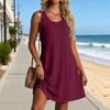 European and American TK new summer beach dress sleeveless v-neck loose and comfortable women's clothing