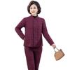 Women's Winter 3-Piece Set: Silk Cotton Coat & Outerwear for Middle-Aged
