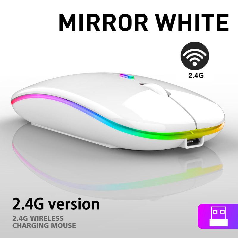 2.4GHz Wireless Bluetooth Mouse With USB Rechargeable RGB Gaming Mouse for Computer Laptop PC Macbook Gamer Mouse Dropshipping