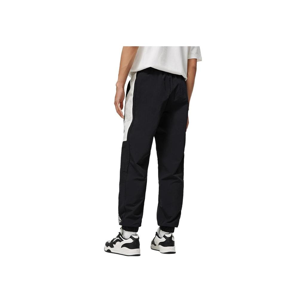 Li-Ning Contrast Cuff Sports Trousers Men Bottoms Black AYKT405-2