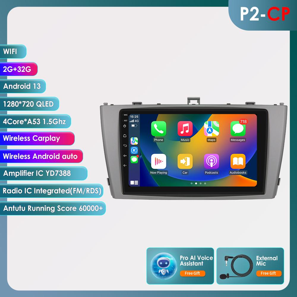 2din Android Autoradio for Toyota Avensis T27 2008-2015 Car Radio Multimedia Video Player GPS Navi Head Unit Carplay Auto 4G RDS Intelligent Screen