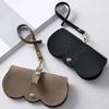 Sunglasses Leather Storage Bag with Wrist Strap Sunglasses Cases for Carrying Glasses Coins Keys