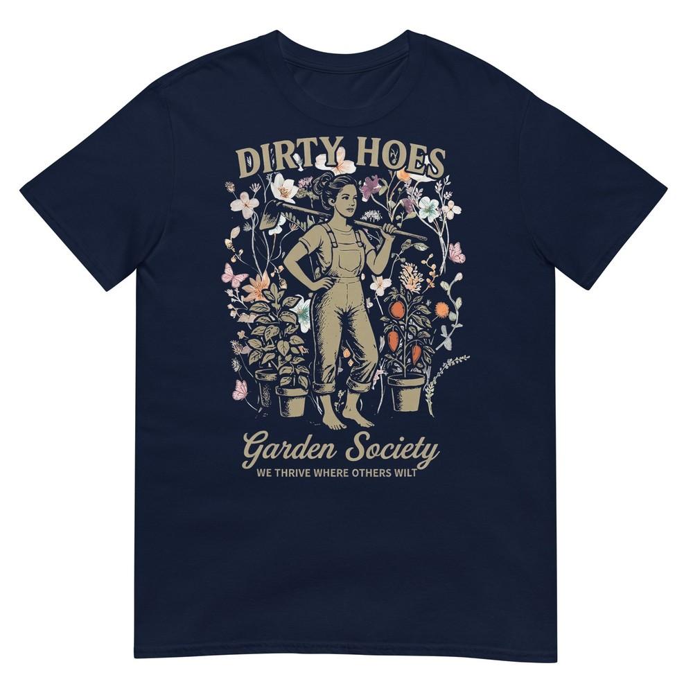 Dirty Hoes Garden Society Tshirt Gardener Farmer Boho Flower TShirt S
