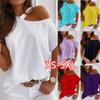 Pure Color Hang Neck Fashion Casual Short-sleeved T-shirt
