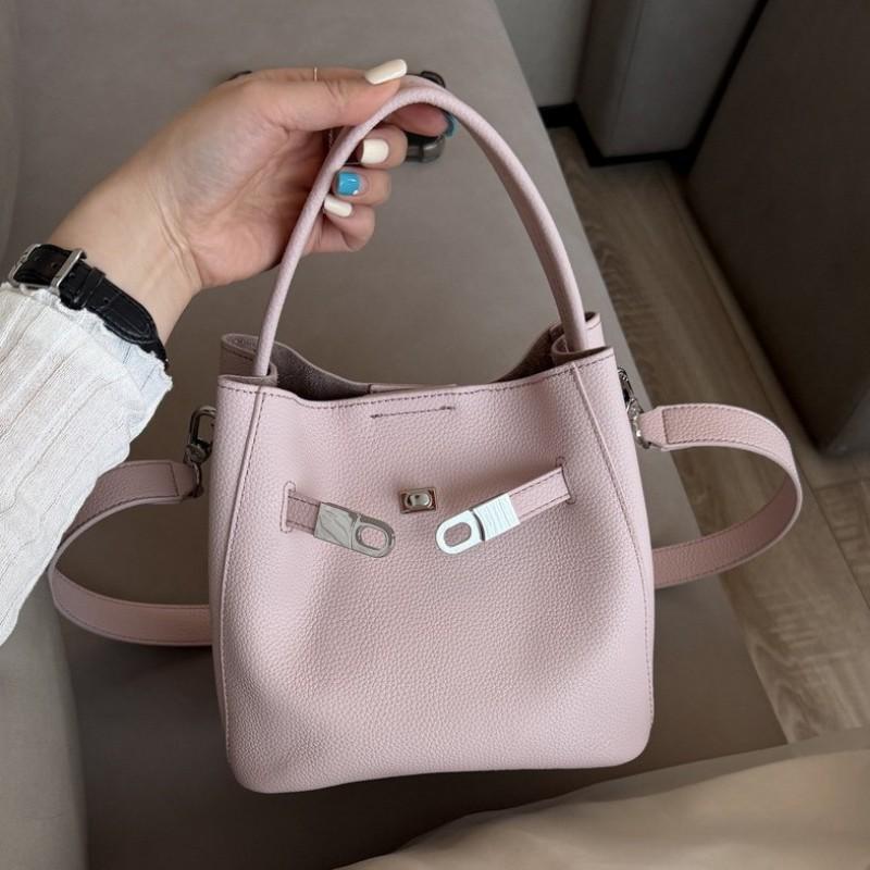 Echte Leder Damen Tasche Oberste Schicht Rindsleder Große Kapazität Eimer Modisch Vielseitig Handtasche Einzel Schulter