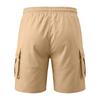Men's Multi Pocket Cargo Shorts Elastic Waist Drawstring Loose Fit Casual Outdoor Work Shorts with Side Flap Pockets