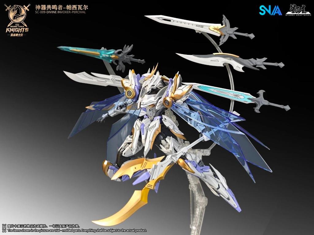 SNAA SC-009 Divine Invoker Percival Deluxe The Round Table Knights Model Kit HG 1/144 Action Figures Toy Gift