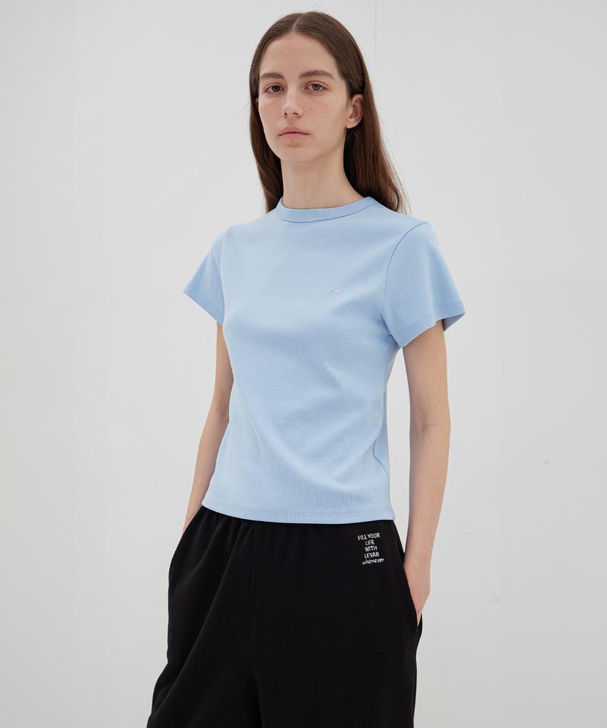 Leuba De Base Cotton T-Shirt - Sky Blue