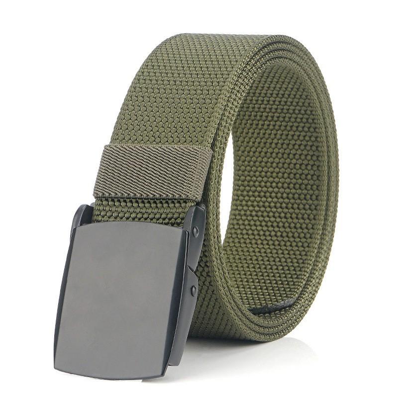 Thickened Nylon Automatic Buckle Belt Knitted Canvas Pants Young Students Casual Men s 120cm