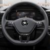 For VW 45mm/50mm Car Aluminum Badge Steering Wheel Logo Trim Sticker For Volkswagen VW R Line GTI Golf 5 7 Tiguan Caddy Passat
