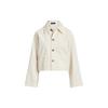 Polo SS23 Solid Short Herringbone Jacket Women Jackets White WMPOOTWN2820216-101