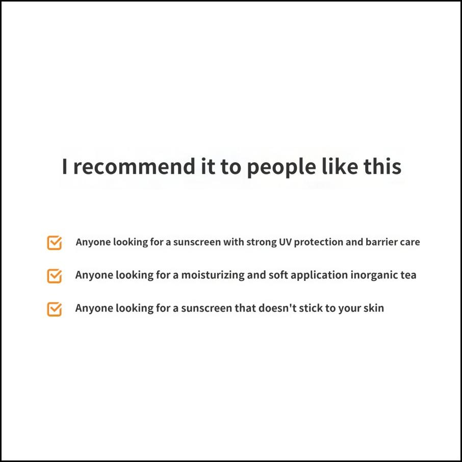 ZEROID Tägliche Sonnencreme SPF50+ PA++++, leichter UV-Schutz für empfindliche Haut