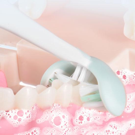 Baby Toothbrush Comfortable Grip U Type Safe Compact Creative Oral Care Tool Durable Three-sided Baby Toothbrush for Bathroom