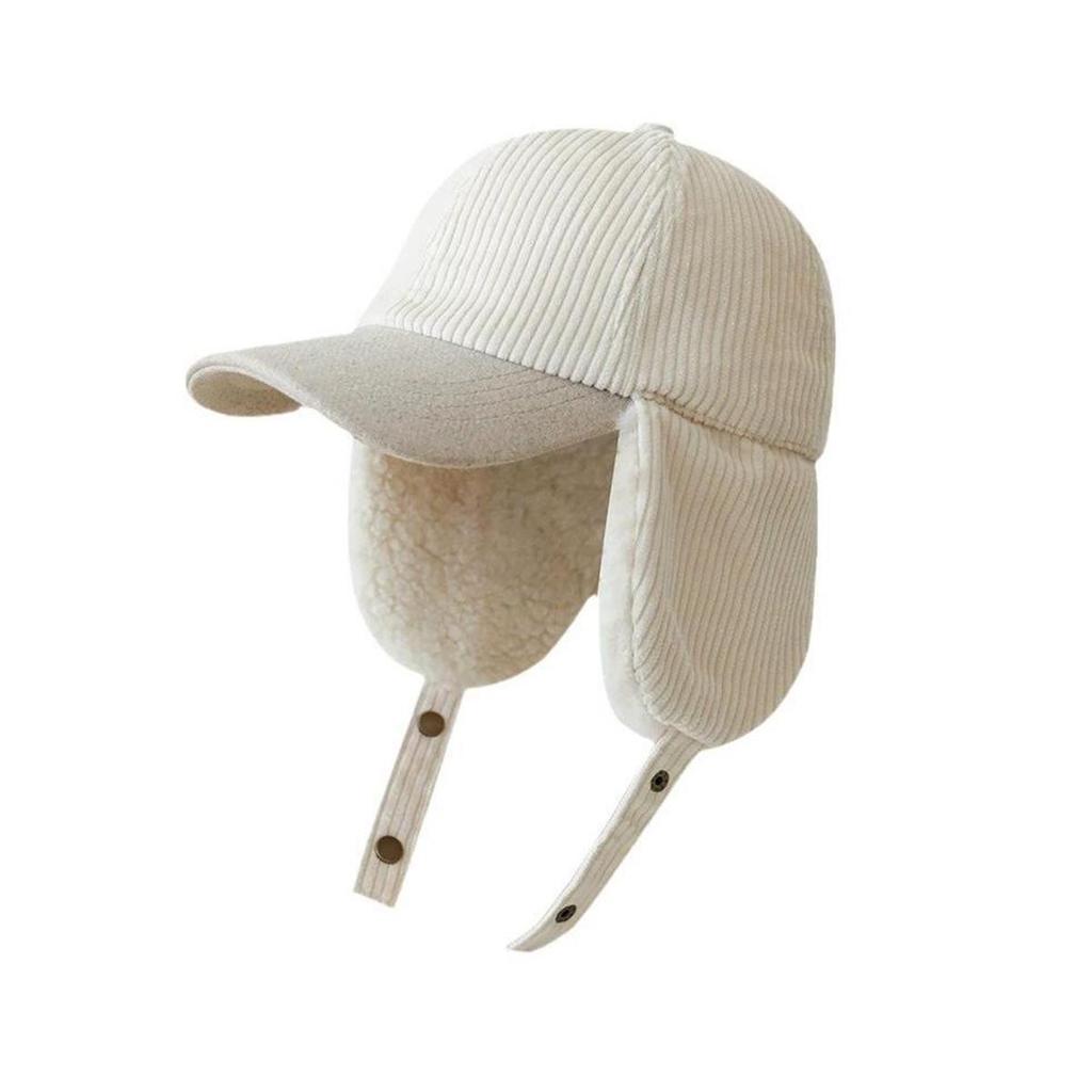 Autumn Winter Fleece Lamb Wool Baseball Cap for Women, Outdoor Warm Fleece Hat, Windproof Earflap Thermal Baseball Cap Unisex